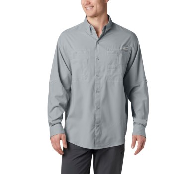 Columbia Overhemd Heren, PFG Tamiami II Long Sleeve Big Grijs, 29HJCLPIE